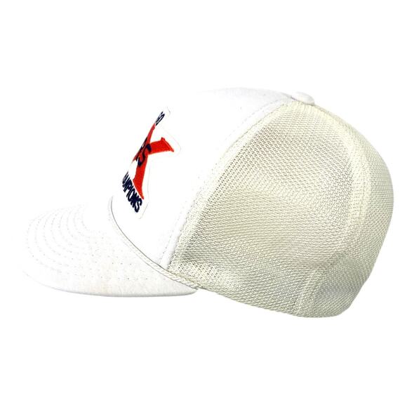 Vtg 80s Chicago Bears White Mesh Super Bowl XX Champions Hat Trucker Patch Cap - Picture 2 of 8